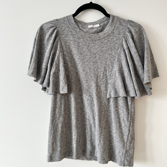 Unsubscribed Ruffle Grey Tee - Picture 2 of 4